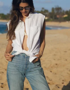 Sydney Sleeveless Linen Shirt